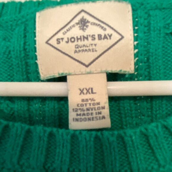 St John's Bay Cotton Cable Knit Sweater XXL - Picture 2 of 4